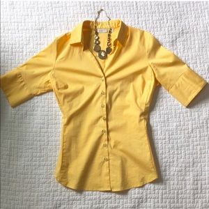 NY&C Yellow Button Down Top